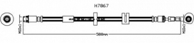 KAWE h7867 -  Тормозной шланг