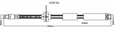 KAWE h7874q -  Тормозной шланг