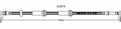 KAWE h7879 -  Тормозной шланг