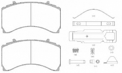 KAWE jca147980 -  Комплект тормозных колодок, дисковый тормоз