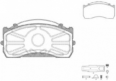KAWE jca81580 -  Комплект тормозных колодок, дисковый тормоз