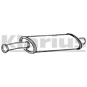 KLARIUS 210407 -  Средний глушитель выхлопных газов