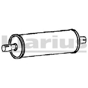 KLARIUS 210600 -  Средний глушитель выхлопных газов