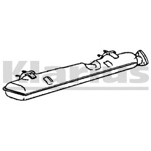 KLARIUS 220273 -  Средний глушитель выхлопных газов