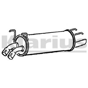 KLARIUS 220454 -  Глушитель выхлопных газов конечный