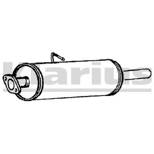 KLARIUS 220554 -  Средний глушитель выхлопных газов