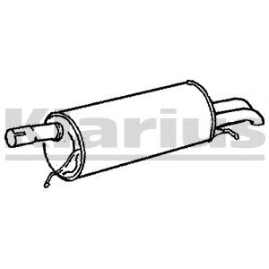 KLARIUS 220591 -  Глушитель выхлопных газов конечный