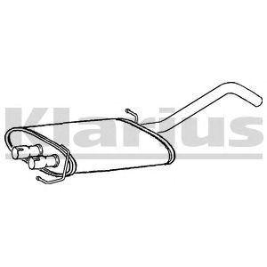 KLARIUS 220847 -  Средний глушитель выхлопных газов