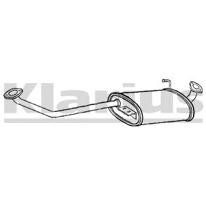 KLARIUS 230187 -  Средний глушитель выхлопных газов