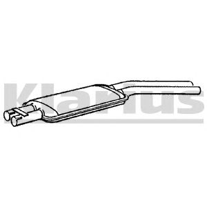 KLARIUS 230208 -  Средний глушитель выхлопных газов