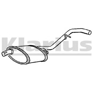 KLARIUS 230288 -  Средний глушитель выхлопных газов