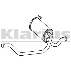 KLARIUS 230327 -  Средний глушитель выхлопных газов