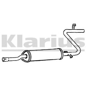 KLARIUS 240004 -  Средний глушитель выхлопных газов