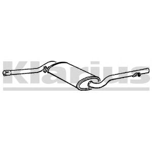 KLARIUS 240357 -  Средний глушитель выхлопных газов