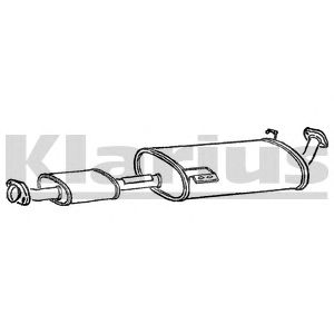 KLARIUS 240565 -  Средний глушитель выхлопных газов