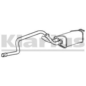 KLARIUS 240665 -  Средний глушитель выхлопных газов
