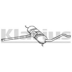 KLARIUS 240798 -  Средний глушитель выхлопных газов