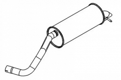 KLARIUS 241053 -  Средний глушитель выхлопных газов