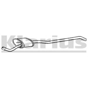 KLARIUS 250233 -  Средний глушитель выхлопных газов