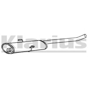 KLARIUS 250391 -  Средний глушитель выхлопных газов