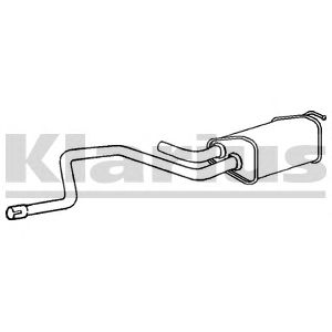 KLARIUS 250456 -  Средний глушитель выхлопных газов