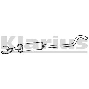 KLARIUS 250497 -  Средний глушитель выхлопных газов