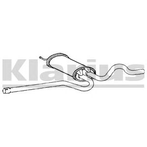 KLARIUS 250509 -  Средний глушитель выхлопных газов