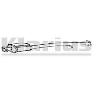 KLARIUS 250585 -  Средний глушитель выхлопных газов