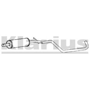 KLARIUS 250671 -  Средний глушитель выхлопных газов