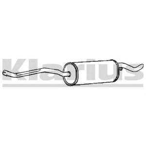 KLARIUS 260045 -  Глушитель выхлопных газов конечный