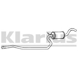 KLARIUS 260133 -  Средний глушитель выхлопных газов