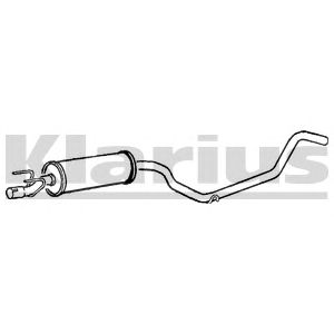 KLARIUS 260498 -  Средний глушитель выхлопных газов