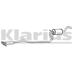 KLARIUS 270090 -  Средний глушитель выхлопных газов