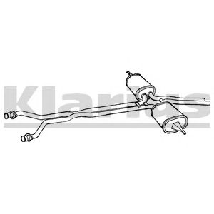 KLARIUS 270141 -  Средний глушитель выхлопных газов