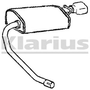 KLARIUS 270385 -  Глушитель выхлопных газов конечный