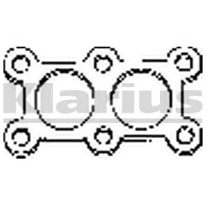 KLARIUS 410582 -  Прокладка, труба выхлопного газа