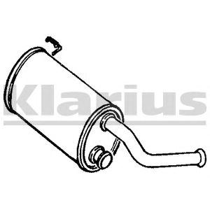 KLARIUS cn162d -  Средний глушитель выхлопных газов
