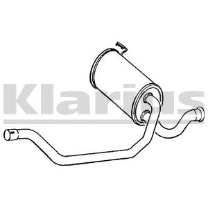 KLARIUS cn426p -  Средний глушитель выхлопных газов