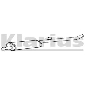 KLARIUS cn555b -  Средний глушитель выхлопных газов