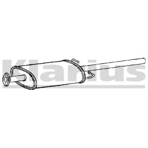 KLARIUS fe1042h -  Средний глушитель выхлопных газов