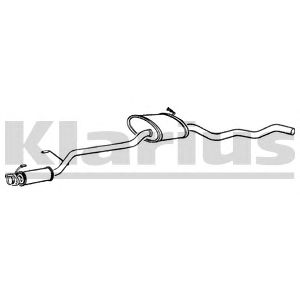 KLARIUS fe116m -  Средний глушитель выхлопных газов