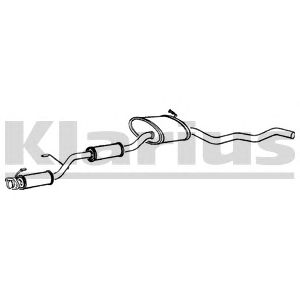 KLARIUS fe282v -  Средний глушитель выхлопных газов