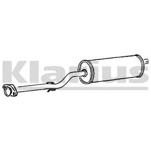 KLARIUS gm154b -  Средний глушитель выхлопных газов