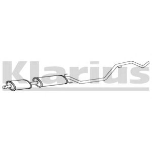 KLARIUS gm451m -  Средний глушитель выхлопных газов