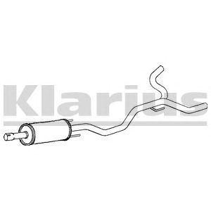 KLARIUS gm531w -  Средний глушитель выхлопных газов