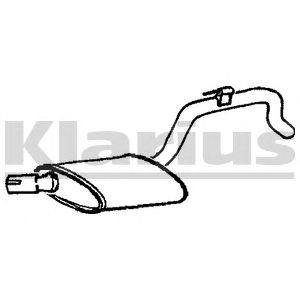 KLARIUS jr286v -  Средний глушитель выхлопных газов