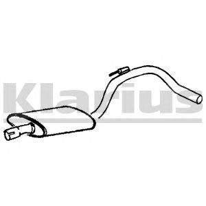 KLARIUS jr287t -  Средний глушитель выхлопных газов