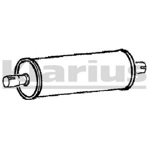KLARIUS mz205t -  Средний глушитель выхлопных газов