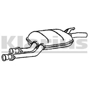 KLARIUS mz249d -  Средний глушитель выхлопных газов