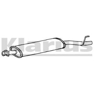 KLARIUS mz341t -  Средний глушитель выхлопных газов